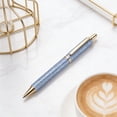 thumbnail image 6 of Summer Saving!Back_to_School Saving!School_Supplies!Under $1 dollars!Gel Pens, Press The Bag Drill Pen Female Exclusive Collection Pen Business Gift Pen High-end Heavy Touch Pen, Light Blue, 6 of 6