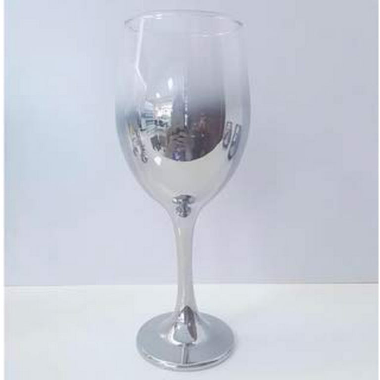Vikko dcor Gold Ombre White Wine Glasses | Thin, Handblown Glass Tall, Elegant Stem Dishwasher Safe 17.5 Ounce Cup Great Gift Idea Set of 8 Wine
