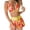 C-Orange261, variant on High Waisted Swimsuit For Women Floral Bikini Set 2 Piece Halter Triangle Top Tummy Control Swim Skirts Summer Cute Swimwear Versatile Beachwear