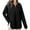 Black, variant on Oversize Hoodies for Women Pullover Fashion Casual Circle Zipper Pocket Long Sleeved Hooded Sweatshirt