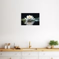 thumbnail image 4 of ZHONGYUTONG Zen Picture Wall Decor White Lotus Flower Bloom in Water Canvas Art Prints (12"x18"), 4 of 7