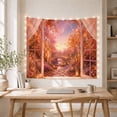 thumbnail image 5 of Stone Pathway Through Glowing Lanterns & Autumn Foliage, Whimsical Fantasy for Nature Lovers, Enchanted Landscape Art, Housewarming Gift Tapestry Wall Hanging for Bedroom and Living Room, 5 of 6