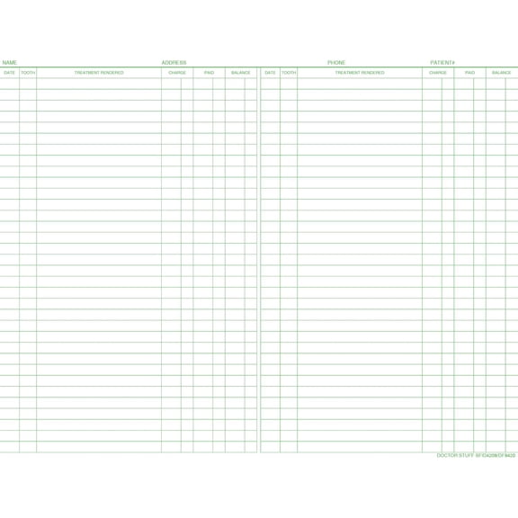 - Dentist Office Forms, Dental Patient Chart Form, Item DF9420, 8-1/2" x 11", 100/Package