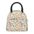 thumbnail image 1 of Xecao Simple Drawing Pattern Large Insulated Lunch Bag for Work, School, Picnic - Waterproof, Durable Oxford Cloth, Comfortable Handle, 1 of 6