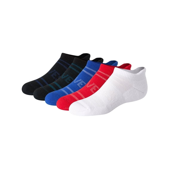 Hanes Moves Ultimate Boys' Seamless Stretch Heel Shield Socks, 6-Pairs Blue/Black M