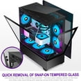 thumbnail image 2 of Funda para PC FOIFKIN F1 con ventilador ARGB ATX Mid-Tower tipo C de 6 PWM, color negro, 2 of 7