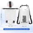 thumbnail image 2 of Uxcell Waterproof Dry Bag, Waterproof Bags with Whistle White 20L, 2 of 2