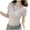 Pink, variant on Wyobmus Womens Short Sleeve T Shirt Y2K Mock 2 Piece Lace Patchwork Henley Shirts Button Down Scoop Neck Slim Fit Tops Ribbed Knit Tee Tops Beige