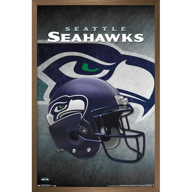 NFL Seattle Seahawks - Helmet 16 Wall Poster, 14.725" x 22.375" Framed