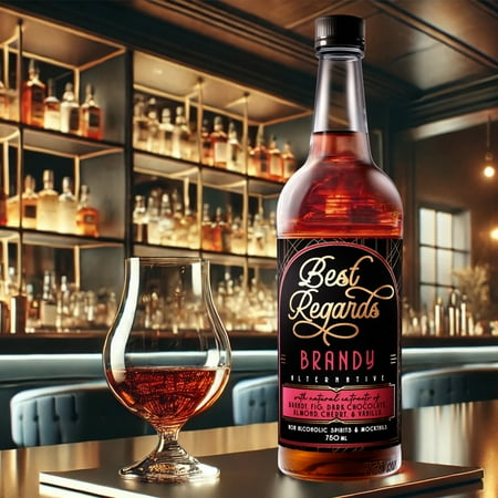 BEST REGARDS Brandy Alternative NonAlcoholic 750ML | World Leading Developer of NA Spirits