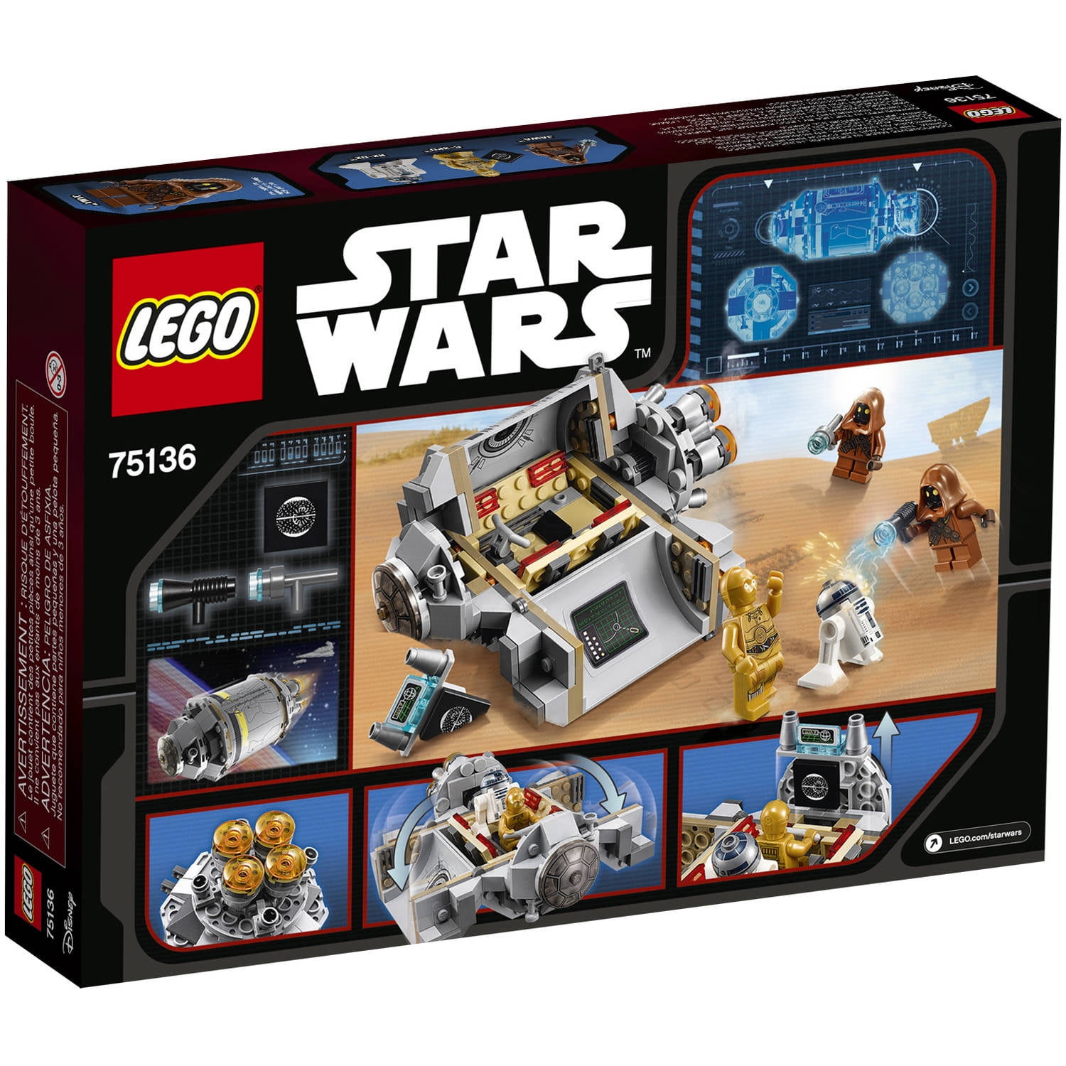 lego star wars droid escape pod 75136