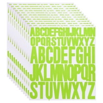 12 Sheet Vinyl Letter Sticker, 1 Inch, 2 Inch 624Pcs Stick Letters, Light Green