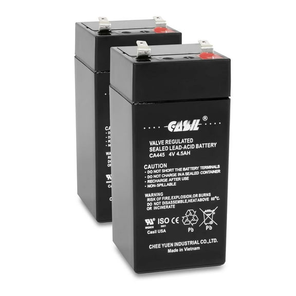 4v 4.5Ah SLA Sealed Lead Acid Battery for Fi-Shock SS-440, Fi-Shock SS-740, Toyo 2FM4.5, 2 Pack