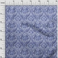 thumbnail image 3 of oneOone Cotton Cambric Medium Blue Fabric Asian Suzani Floral Diy Clothing Quilting Fabric Print Fabric By Yard 56 Inch Wide, 3 of 4