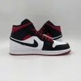 thumbnail image 5 of Ni - ke Ni - ke Air Jordan 1 Mid Black Toe DQ8426-106 White Gym Red Mens US 10.5 UK 9.5, 5 of 5