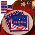 thumbnail image 1 of weibbin Patriotic Independence Day Themed Party Tableware Disposable Paper 20PCS Tissue Set for Celebration, 1 of 6