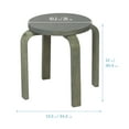 thumbnail image 2 of ECR4Kids Bentwood Stackable Stools, 12in Seat Height, Classroom Furniture, Grey Wash, 6-Piece, 2 of 9