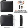 thumbnail image 2 of Cartera de Cuero Genuino para Hombre con Zíper, RFID, Segura, de Gran Capacidad, Doble Pliegue, Multi-tarjeta, Carteras de Cuero para Hombre y Monedero, 2 of 8