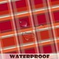thumbnail image 4 of Thanksgiving Round Tablecloth 60 inch Fall Orange Red Plaids Table Cloths Cover Mat Spill Proof Table Covers for Kitchen Party Dinner Tabletop Decoration, 4 of 5