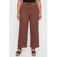 thumbnail image 3 of Women's Plus Size Gauze Knit High Waisted Straight Leg Pants, 3 of 4