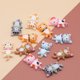 thumbnail image 4 of 6 uds lindo resina Jingle pequeña flor gato colgante encanto para DIY artesanía pulsera joyería collar llavero accesorios decorativos colgante amuleto JAMW Sencillez, 4 of 5