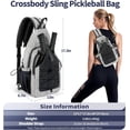 thumbnail image 2 of SIABC-Pickleball Bag Crossbody Sling Bag, Small Adjustable Pickle Ball Backpack with Hook & Water Bottle Holder for Paddle Rackets, 2 of 4