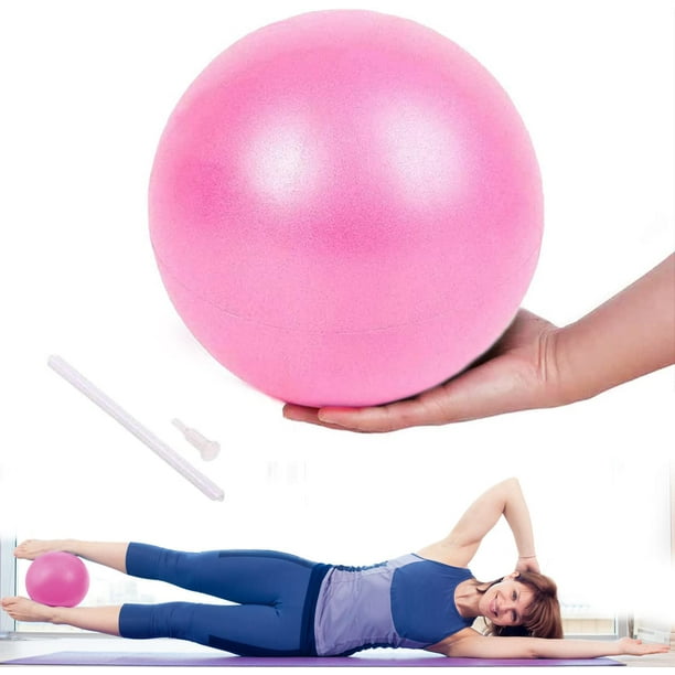 （Pink）Pilates Gym Ball, Yoga Ball Anti-Slip Anti-Burst Fitness Balls Yoga  Ball Balance Sports Ball for 25cm Abdominal and Shoulders Workout, Balance