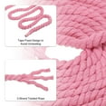thumbnail image 3 of Unique Bargains 1/2'x16' Natural Twisted Cotton Rope 3 Strand Soft Craft Rope with Drawstring Bag Pink 2 Pack, 3 of 6