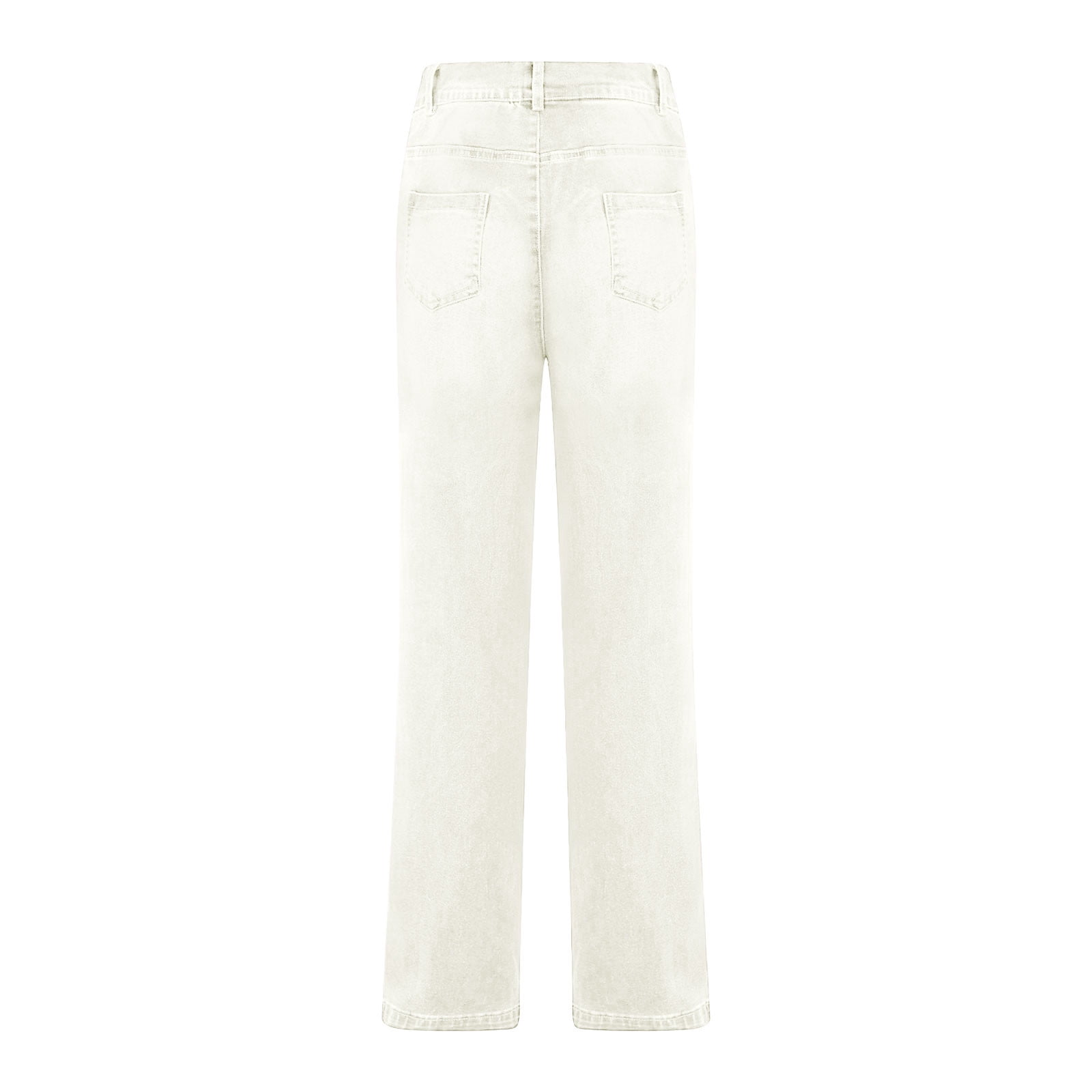 Women's Straight Leg Jeans Stretch Denim High Waisted Classic Fit Business Casual Pants for Work Office