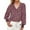 Burgundy, variant on Women's V Neck Long Sleeve Shirt Tops Casual Office Work T-Shirt Blouse