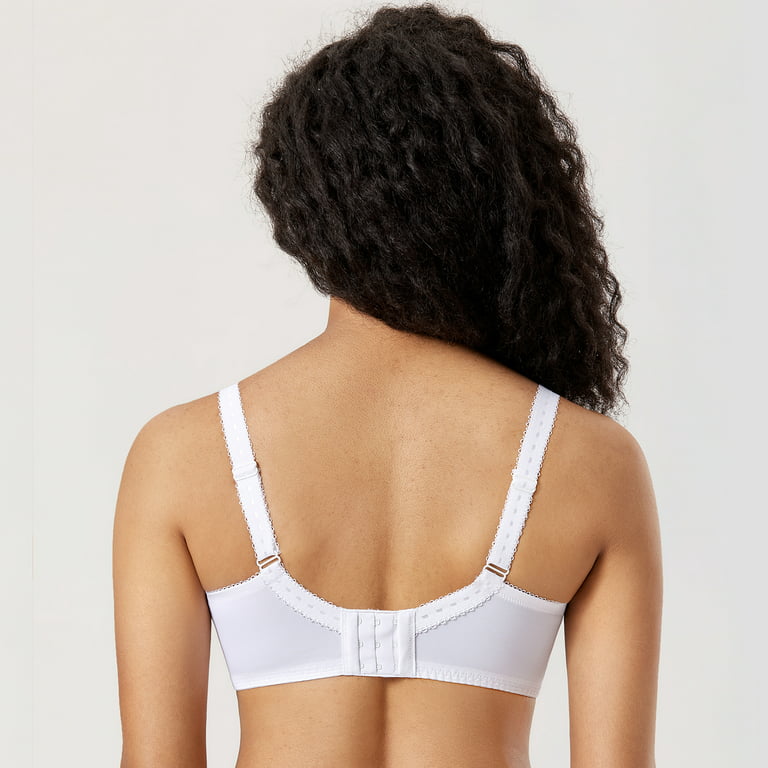 DELIMIRA Women's Plus Size Full Coverage Underwire Unlined Minimizer Lace  Bra