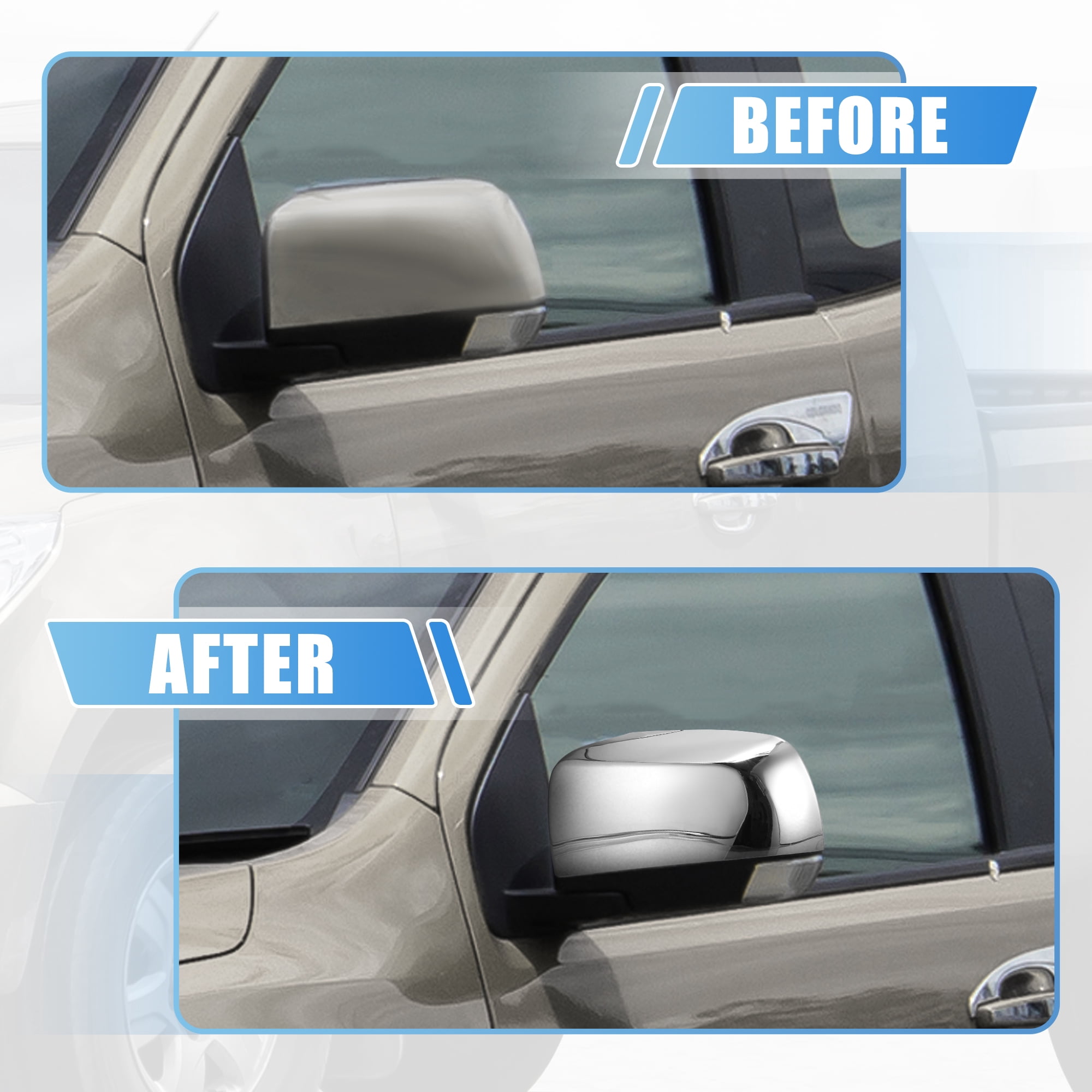 Unique Bargains Chrome Plated Mirror Cover for Chevrolet Colorado for GMC Canyon