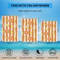 thumbnail image 5 of GZHJMY Beach Towel for Women Girls, Orange and White Stripes Bath Towel, Oversized Lightweight Sport Towel, 31x63 Inch, 5 of 7