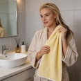 thumbnail image 4 of Celsvanis Face Towel Soft Highly Absorbent Hand Towel Breathable Quick Dry Daily Use Towels for Home Bathroom Spa Hotel Gym Travel, Yellow, 4 of 6