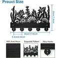 thumbnail image 2 of Ocean Seaweed Shell Coat Rack Wall Mount Sea Coral Starfish Wood Key Holder for Wall 11.8×7.9inch Decorative Key Hooks with 5 Alloy Hooks for Gift Entryway Front Door Hallway Kitchen, 2 of 9