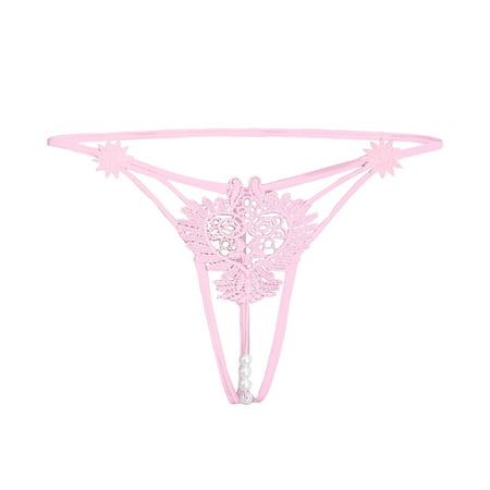 AnuirheiH Women Sexy Lingerie Lace Open Thong Panties G Pants Lingerie Pajamas Lace Ladies Thong Underwear Clearance Under $10