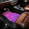 thumbnail image 4 of Balery Purple Glitter Pattern 4-Piece Floor Mats, Heavy-Duty Rubber Liners, Anti-Slip Design, All-Season Automotive Protection, Vehicles, Cars, Trucks, and SUVs, 4 of 5