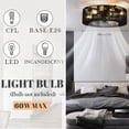 thumbnail image 5 of Miumaeov Ceiling Fan Light Flush Mount Industrial Cage Ceiling Fan with Remote Control Whisper Quiet Motor for Bedroom and Dining E26 Bulb Compatible, 5 of 12