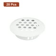 thumbnail image 3 of 25mm Circular Soffit Vent, 20 Pack Stainless Steel Round Air Vents, White, 3 of 5