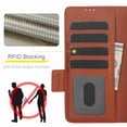 thumbnail image 7 of Dteck for Samsung Galaxy Z Fold 3 Wallet Case with 6 Credit Card Slots and S-Pen Slot,RFID Blocking Multi Card Function Magnetic Clasp Kickstand for Man Women, Brown, 7 of 7