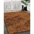 thumbnail image 3 of Ahgly Tapis de Zone Carré Transitionnel Néon Orange Lavable en Machine, 6 Pieds Carré, 3 of 7