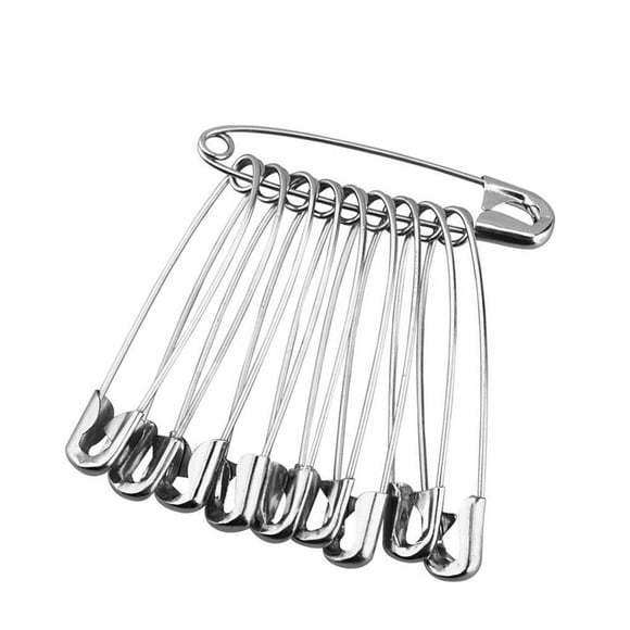 Billuyoard 50 Uds. Alfileres de seguridad elásticos DIY costura portátil alfileres para manualidades 7x32mm Tela de costura y artesanía Blanco K 9.5*45mm