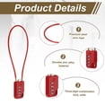 thumbnail image 2 of Uxcell 2-Pack Candado de Combinación, Aleación de Zinc 4 Dígitos Contraseña 12 In Cable Candado de Equipaje Exterior Sin Llave [Rojo], 2 of 7