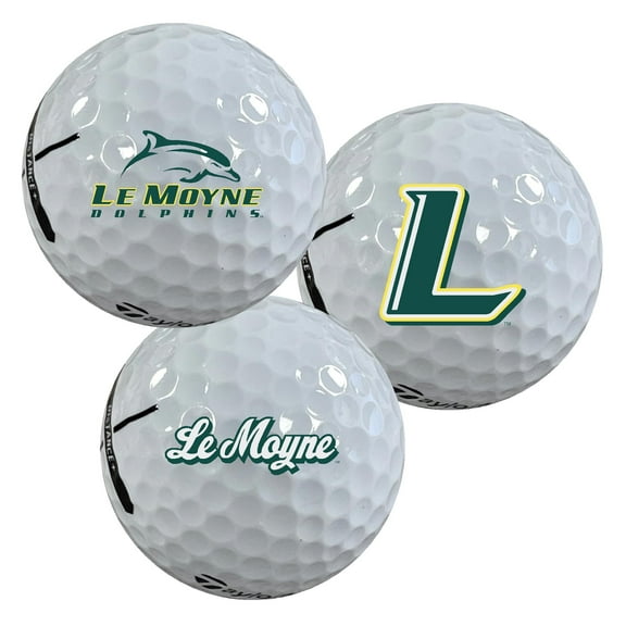 Le Moyne College Dolphins Logo Edition Taylormade Distance Golf Balls 12-Pack (Dozen)