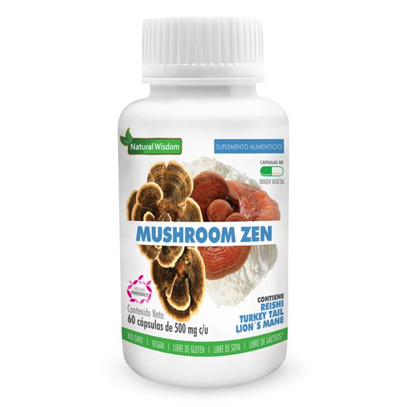 Mushroom Zen 60 cápsulas Natural Wisdom Suplemento