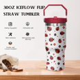 thumbnail image 3 of Ladybug Stainless Steel Tumbler, 20oz Flip Lid Travel Mug, Reusable Cup & Water Bottle - Ladybug Gifts for Women & Girls, 3 of 6