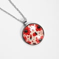 thumbnail image 4 of Seven Starred Ladybird Stunning Women's Circular Glass Pendant Necklace Jewelry, 4 of 5