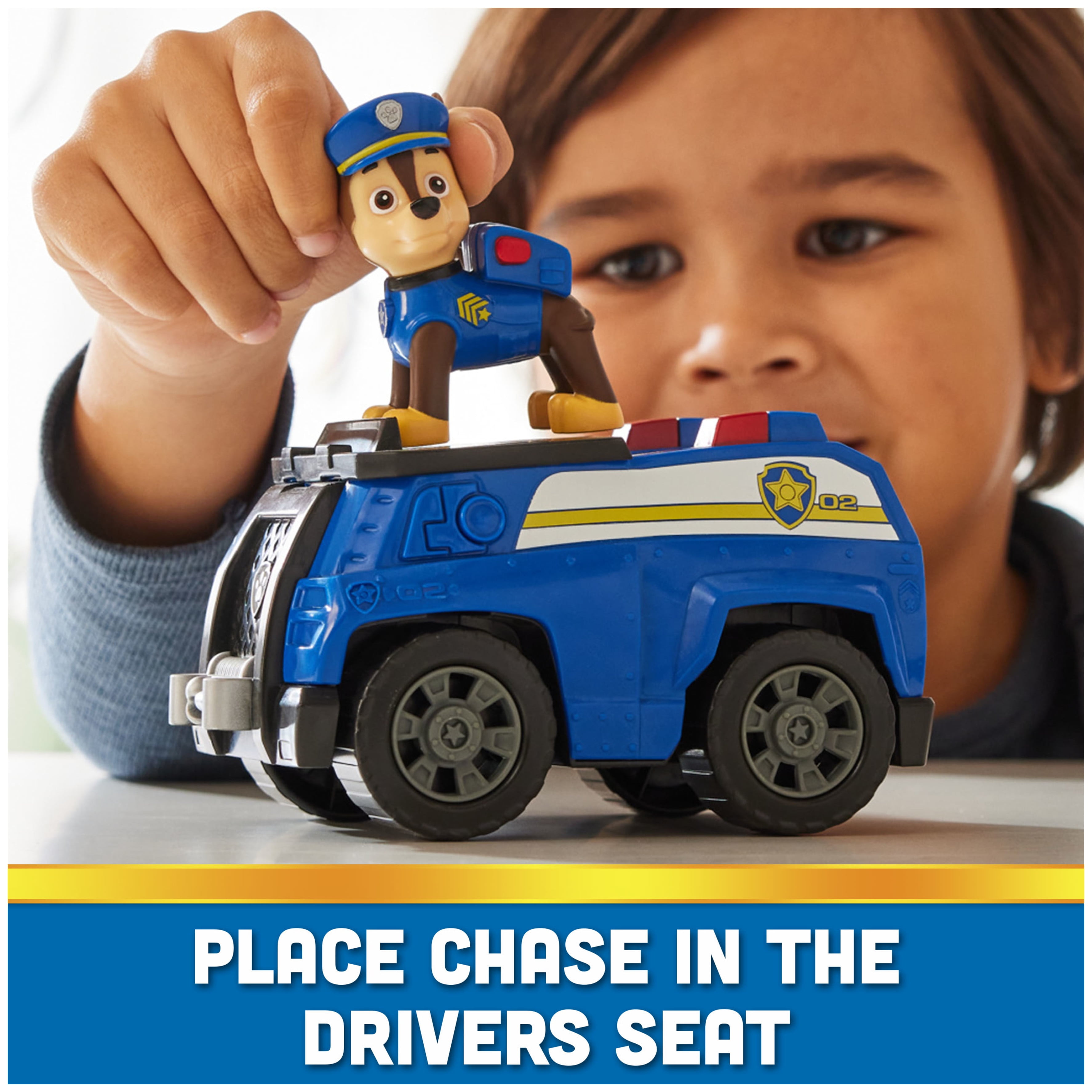 PAW Patrol, Chase's Patrol Cruiser with Figure, Toys for Kids Ages