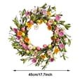 thumbnail image 2 of CSSAD 18 Inch Artificial Easter Wreath, Spring Wreath with Pastel Eggs, Daisies and Berries, Easter Spring Wreath for Front Door Bunny Wreath for Easter Decorations, 2 of 6