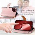 thumbnail image 5 of for iPhone 16 Pro Leather Phone Case Wallet Zipper Pocket Pouch Folio Flip Cover Kickstand, Multi Anti-theft Card Holder Cash Slot, Double Magnetic Buckle, Wrist Lanyard, 5 of 8